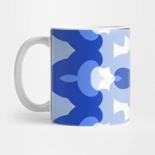 Kaleidoscope of Abstract Blue Triangle Mug